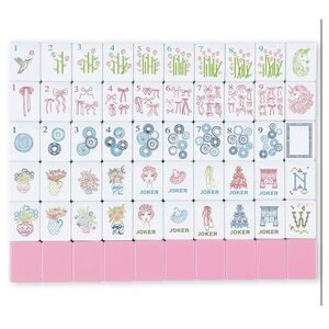 Grandmillennial Coquette Mahjong Tile Set